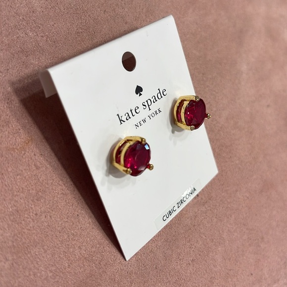 Kate Spade Red Cubic Zirconia Earrings - Picture 3 of 16